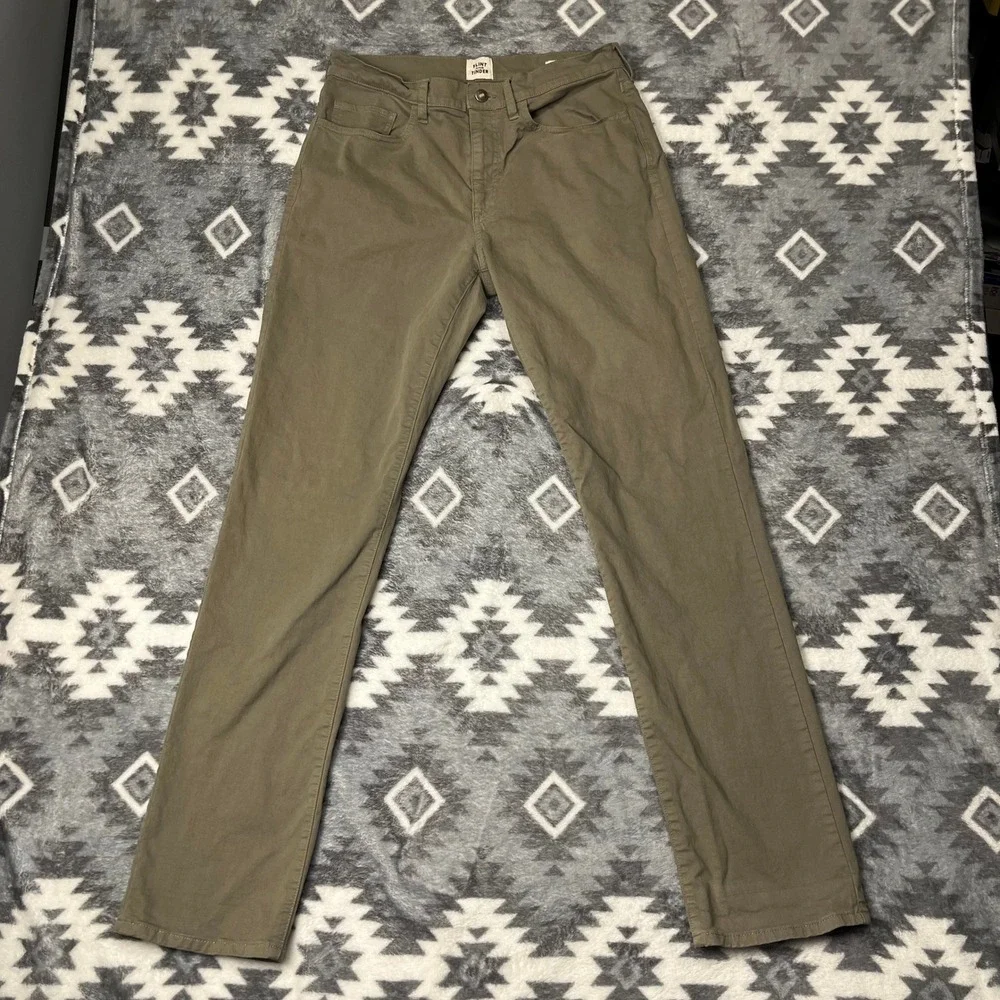 Flint and Tinder 365 Straight Fit Pants Olive Green 32x34 Mens Cotton Stretch